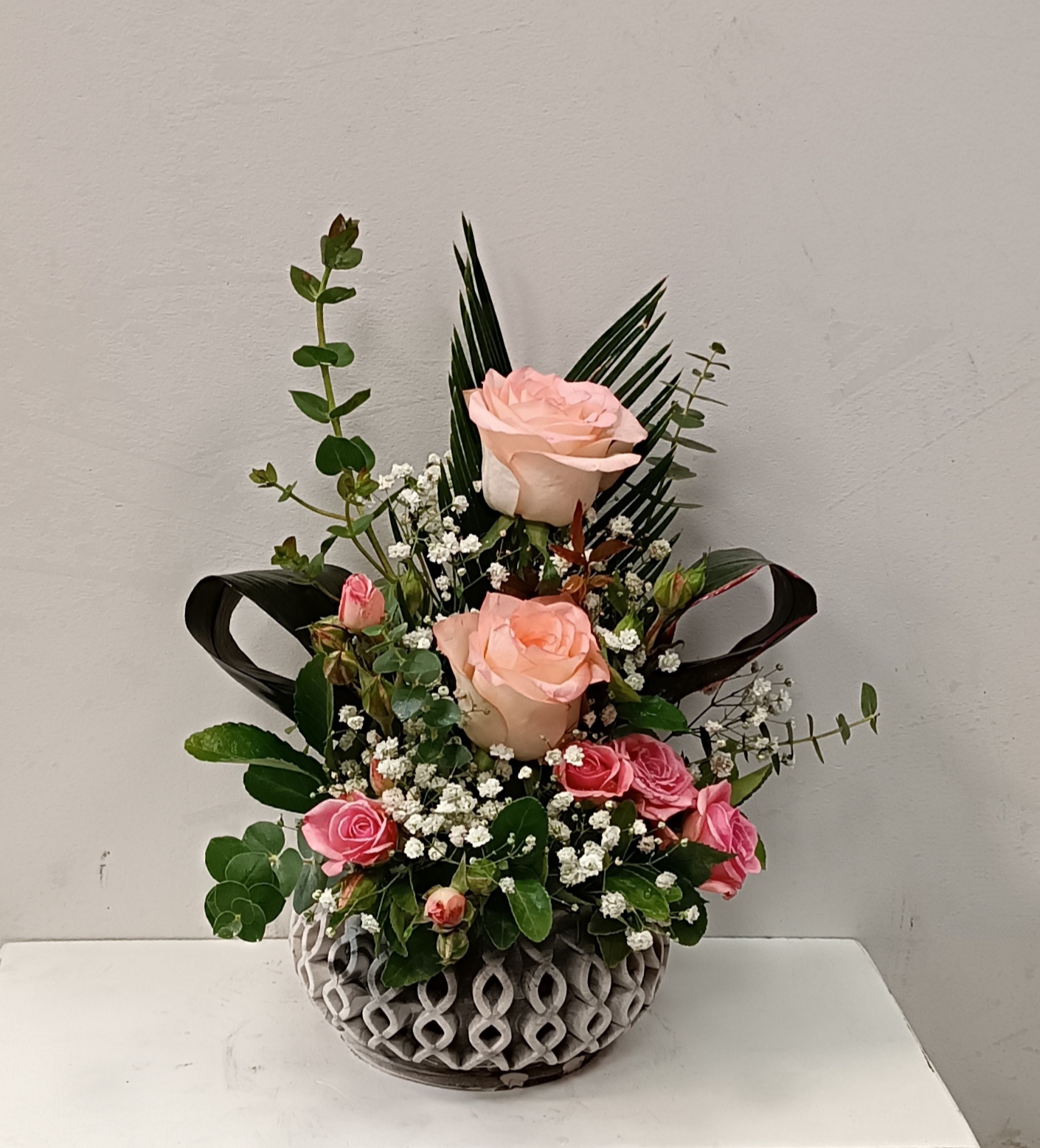 مینی باکس سفالی گل رز و رزمینیاتوری (کد۲۰۰۲)